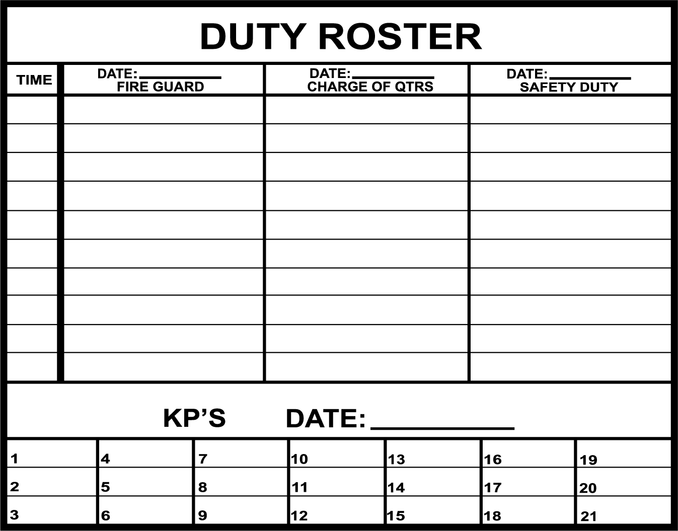 nys security guard roster sheet